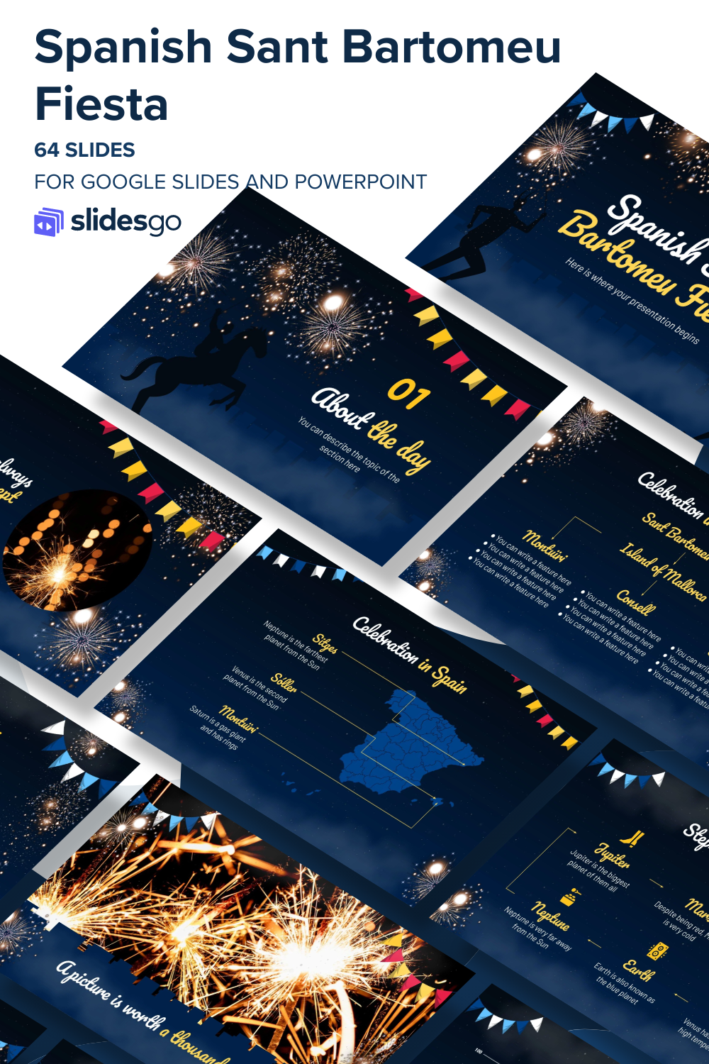 Spanish Sant Bartomeu Fiesta | Google Slides & PowerPoint