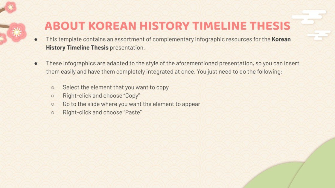 Korean History Timeline Thesis Infographics Google Slides