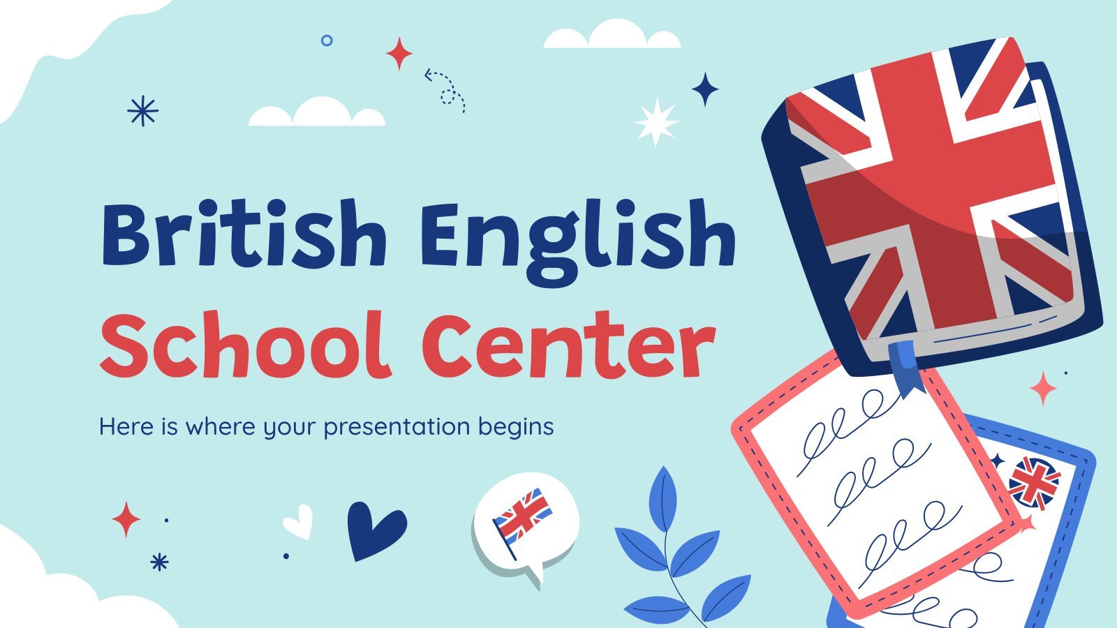 British English School Center presentation template 