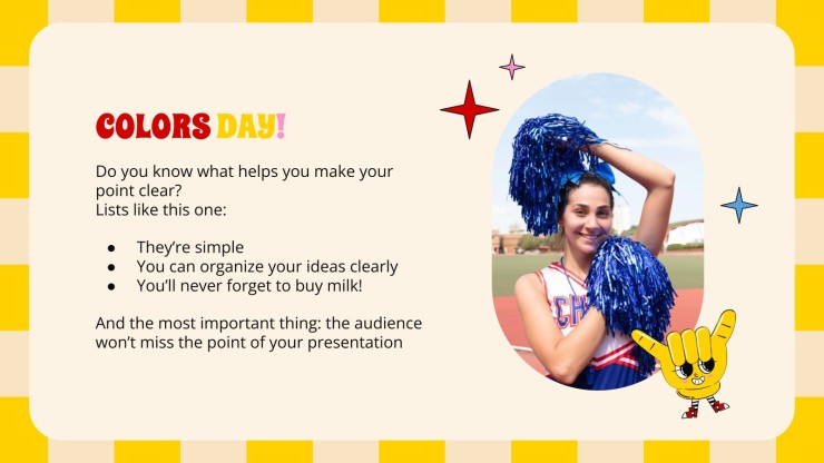 Let's Celebrate College Colors Day! presentation template 