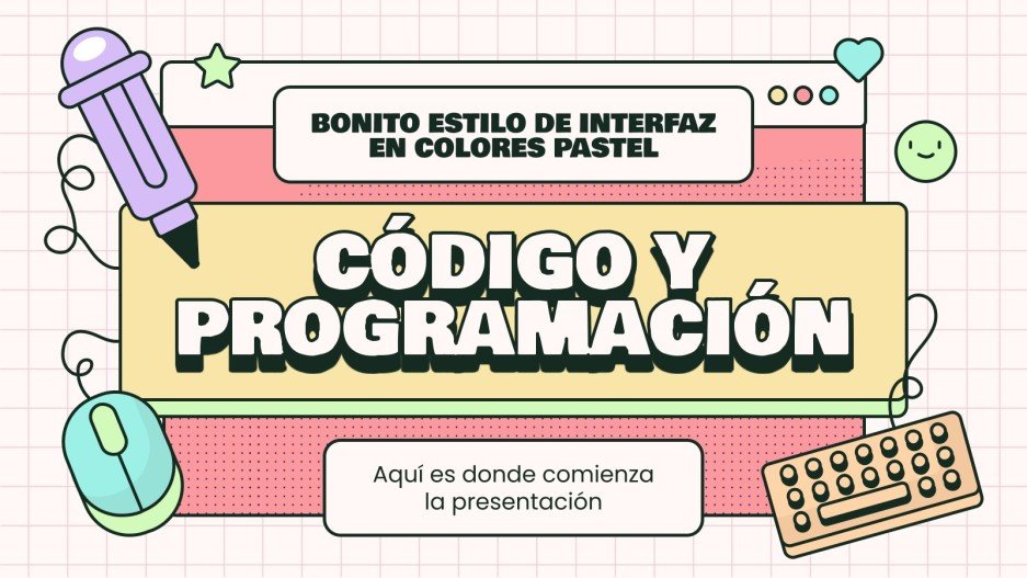 Interfaz en colores pastel Escuela de código y programación