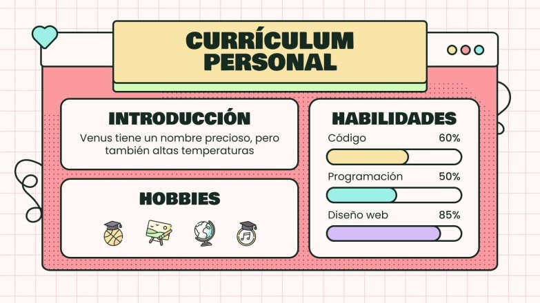 Interfaz en colores pastel Escuela de código y programación