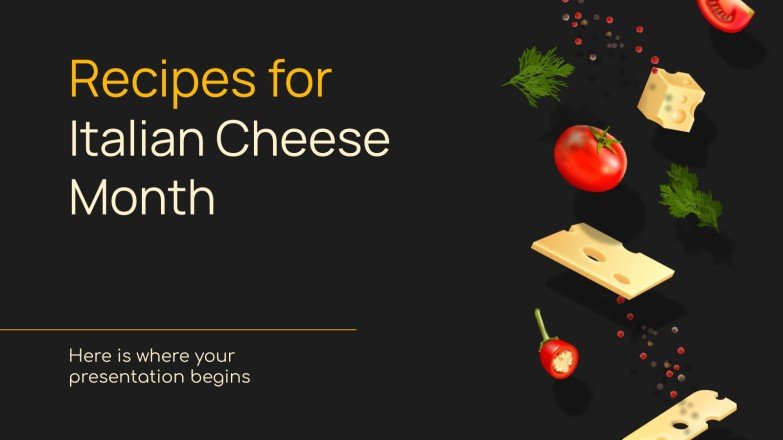 Google Slides themes and PowerPoint templates about cheese