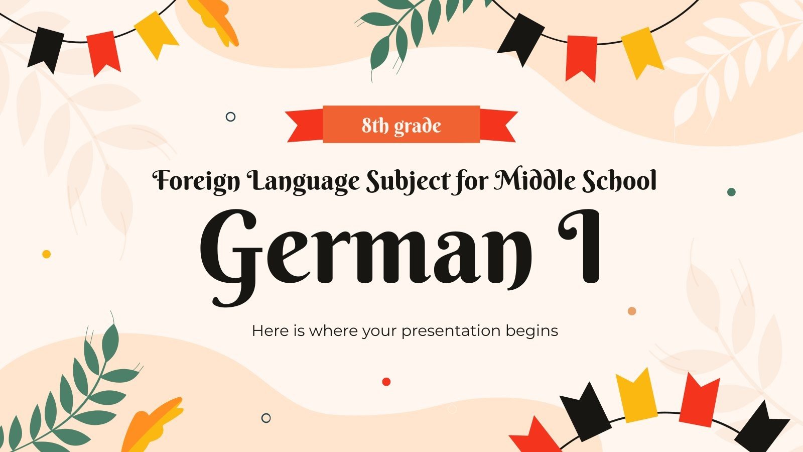 Foreign Language for Middle School - 8th Grade: German I