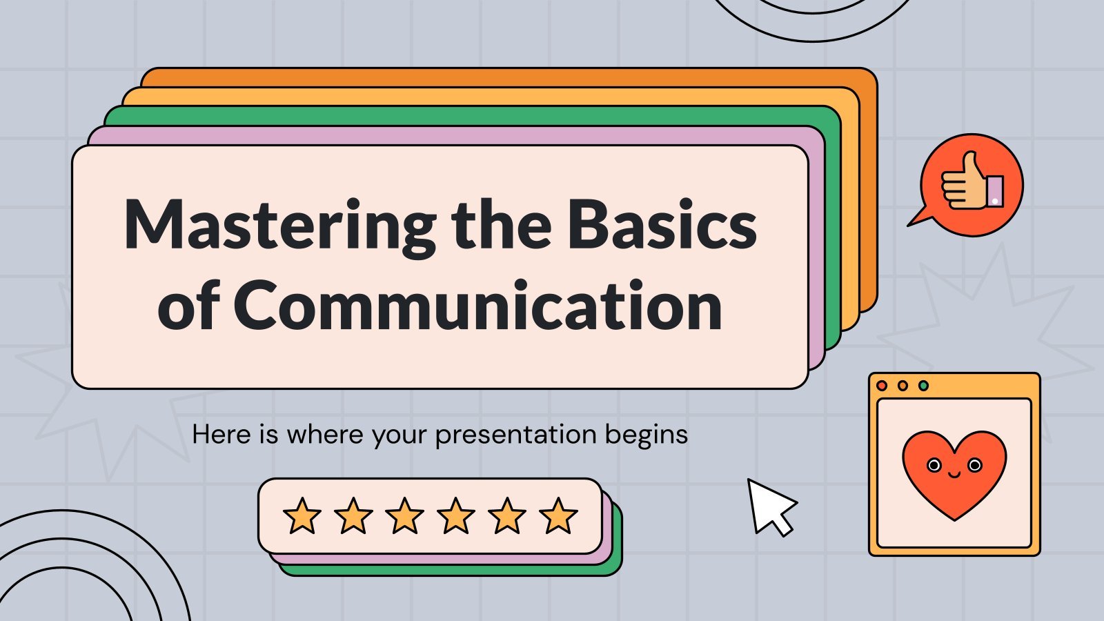 Mastering the Basics of Communication for College presentation template 