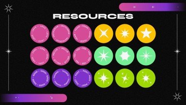 Acid & Brutalist Instagram Posts für Soziale Medien Präsentationsvorlage