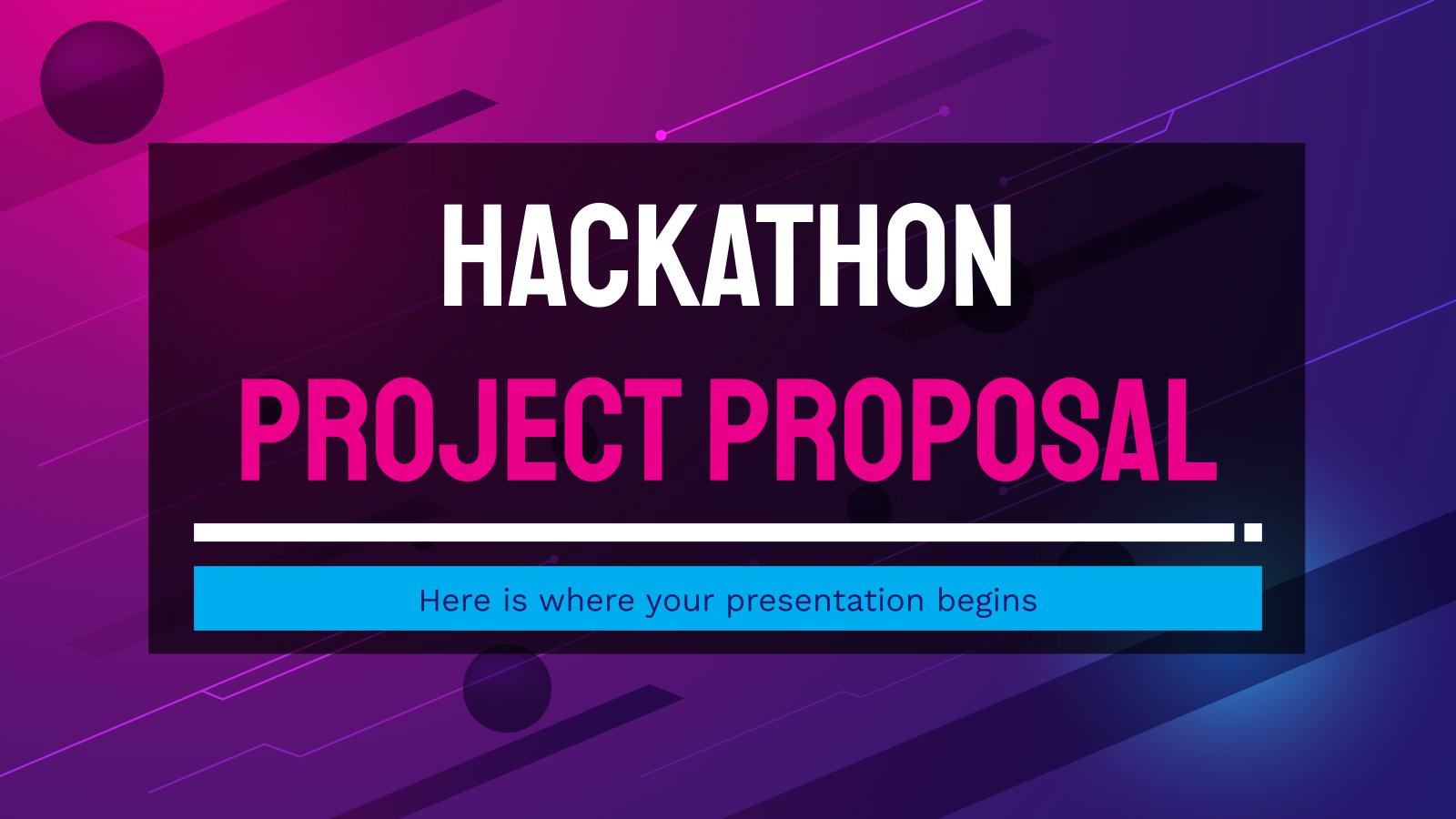 Hackathon Project Proposal presentation template 