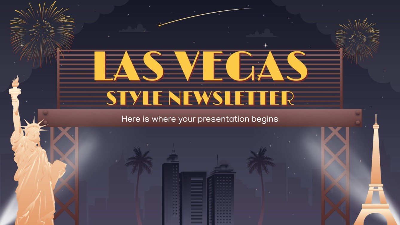 Las Vegas Style Newsletter | Google Slides &amp; PowerPoint