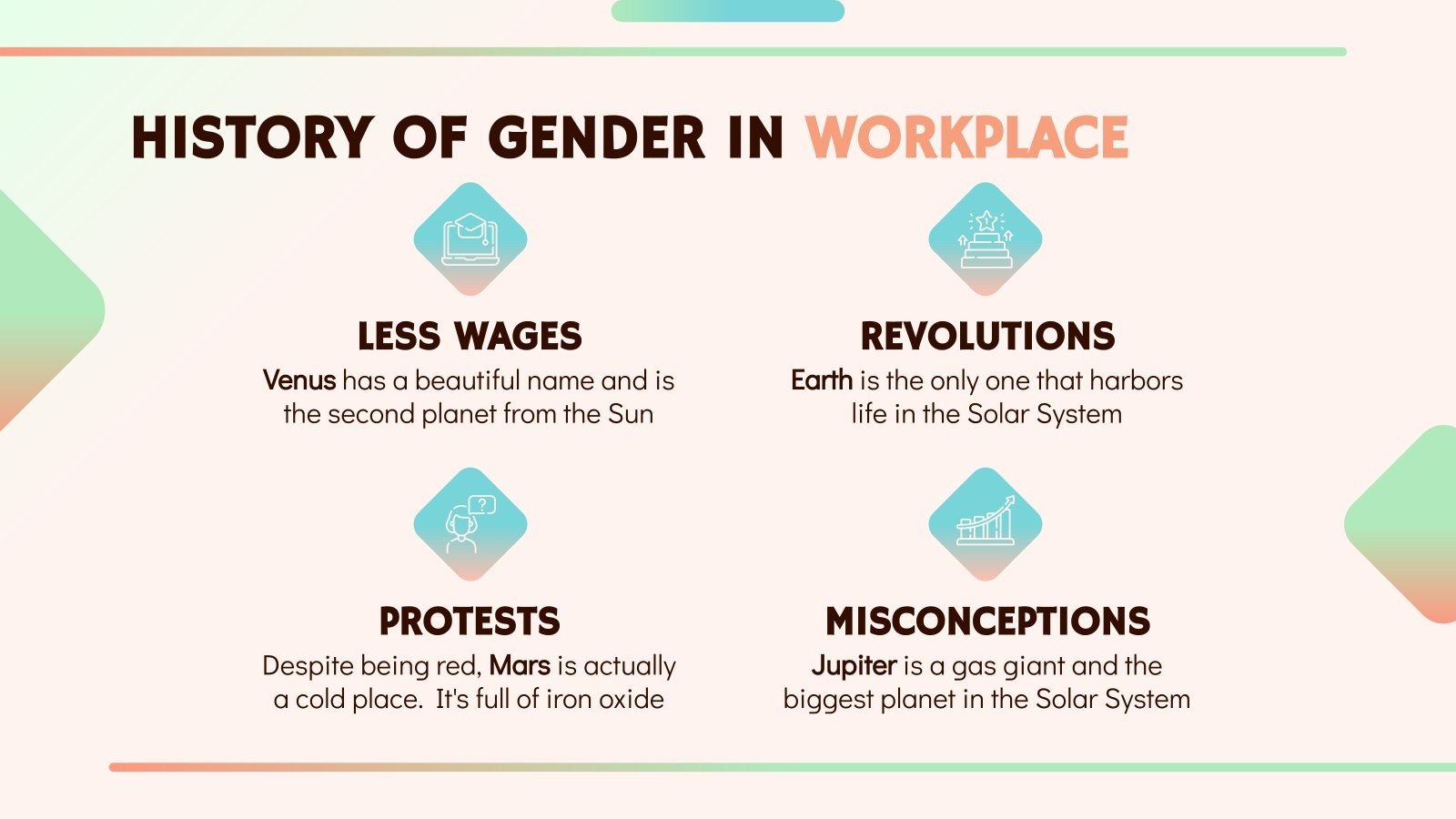 Gender Equality Training in the Workplace Google Slides