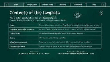 Pack éducatif pour enseignant avec le tableau noir de science Modèles de présentation