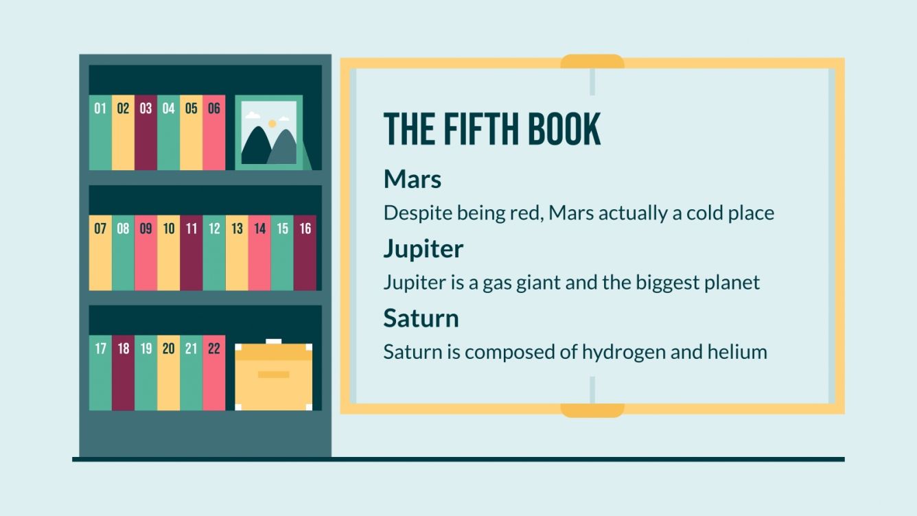 Book Shelf Google Slides and PowerPoint template