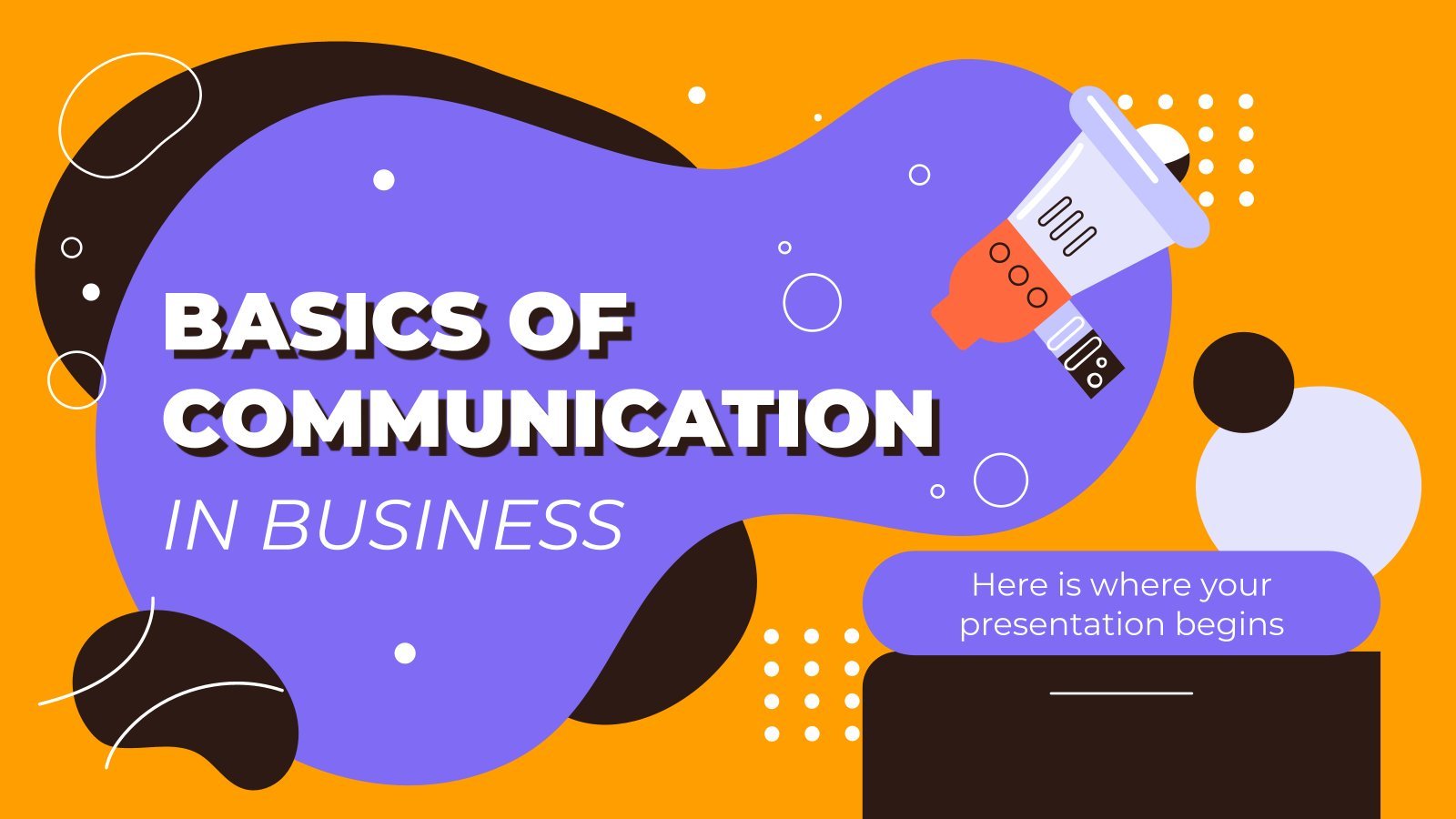 Basics of Communication in Business presentation template 