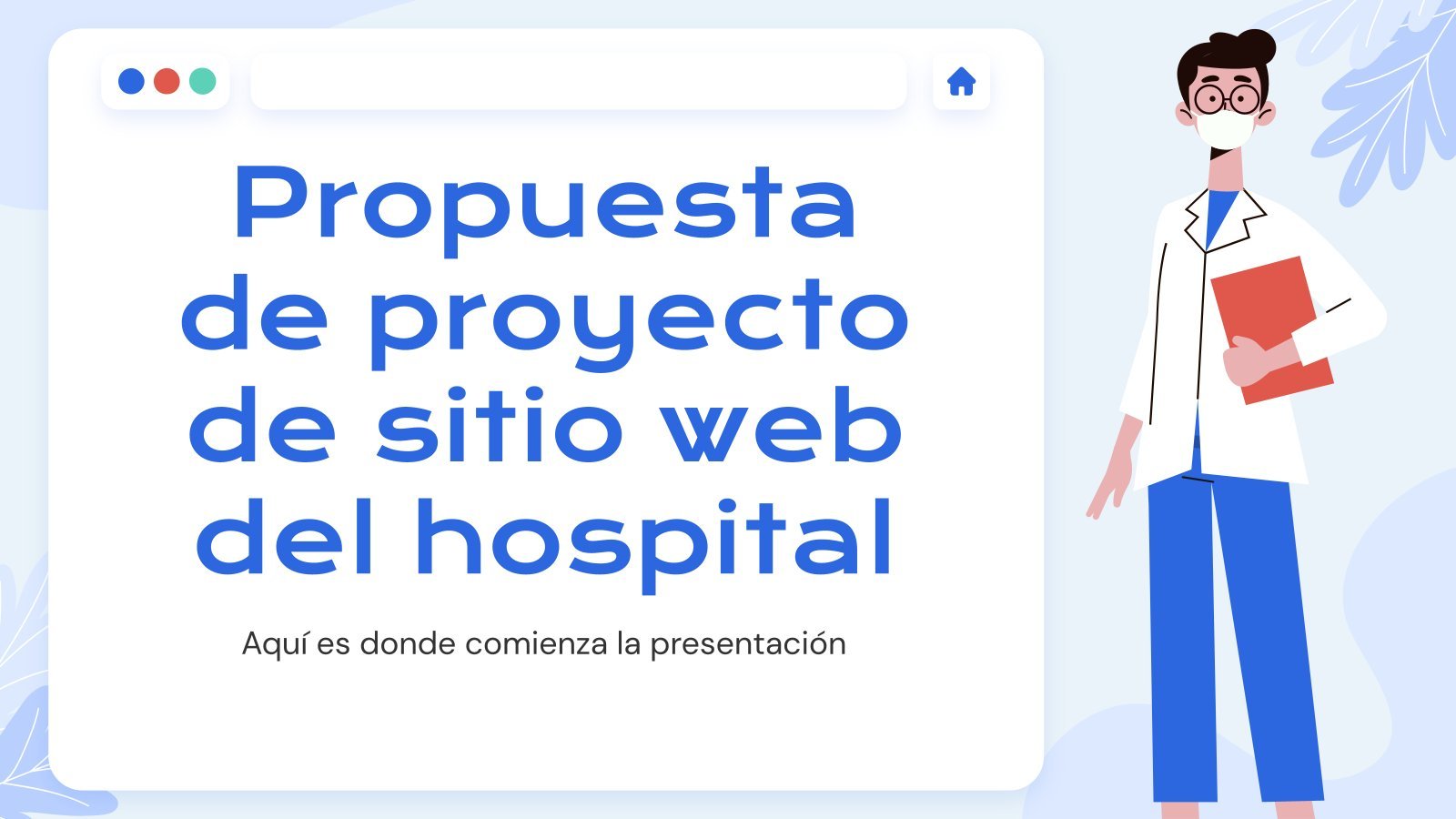 Proposition de projet de site Web d'hôpital Modèles de présentation