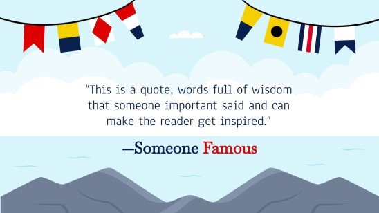 Transport maritime : Atelier sur les drapeaux nautiques Modèles de présentation