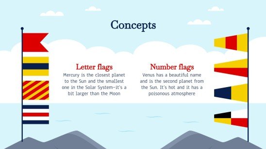 Transport maritime : Atelier sur les drapeaux nautiques Modèles de présentation