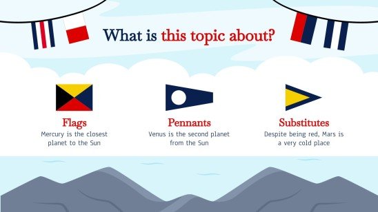 Transport maritime : Atelier sur les drapeaux nautiques Modèles de présentation