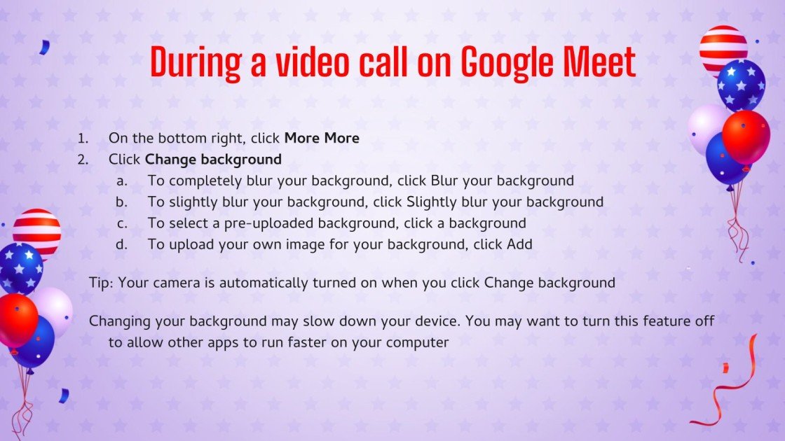 American Flag Backgrounds for Video Calls Google Slides