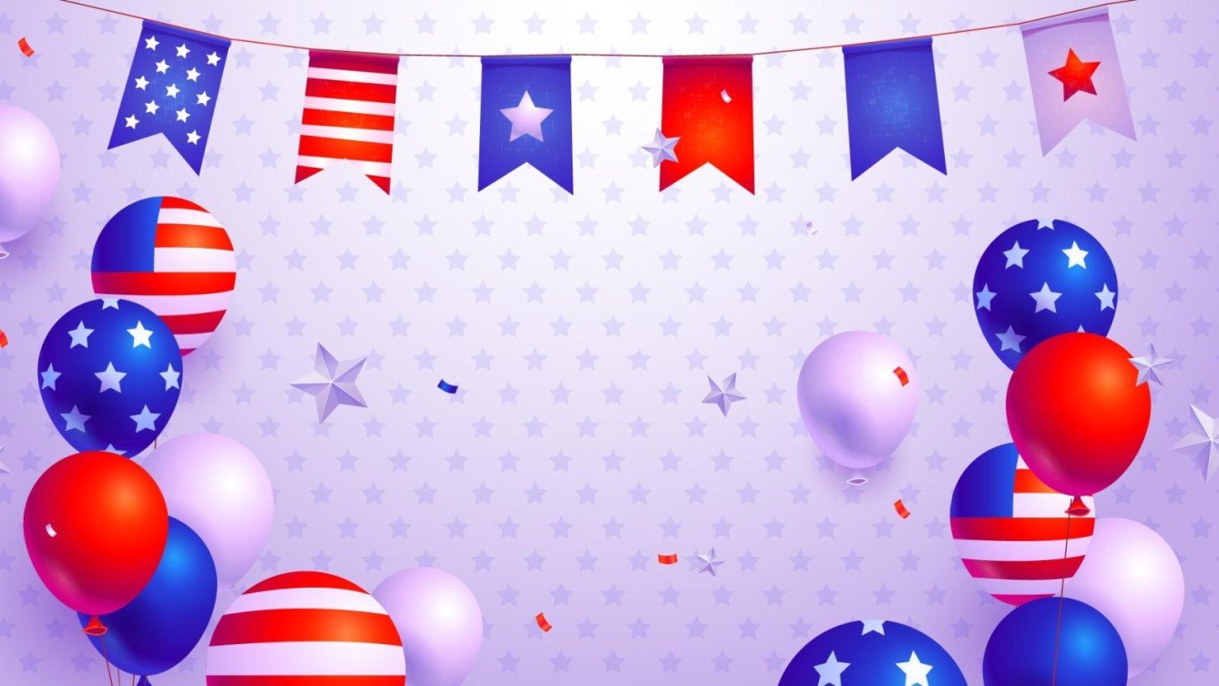 American Flag Backgrounds for Video Calls Google Slides