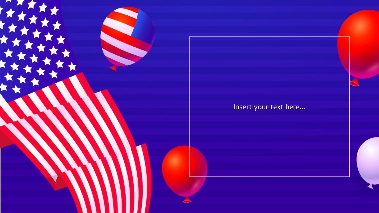 American Flag Backgrounds for Video Calls Google Slides