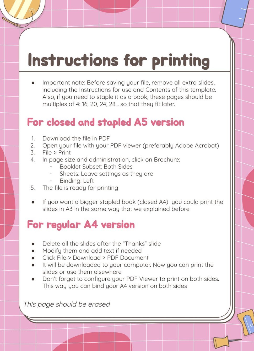 Reading Lists and Bookmarks for Printing Google Slides & PPT