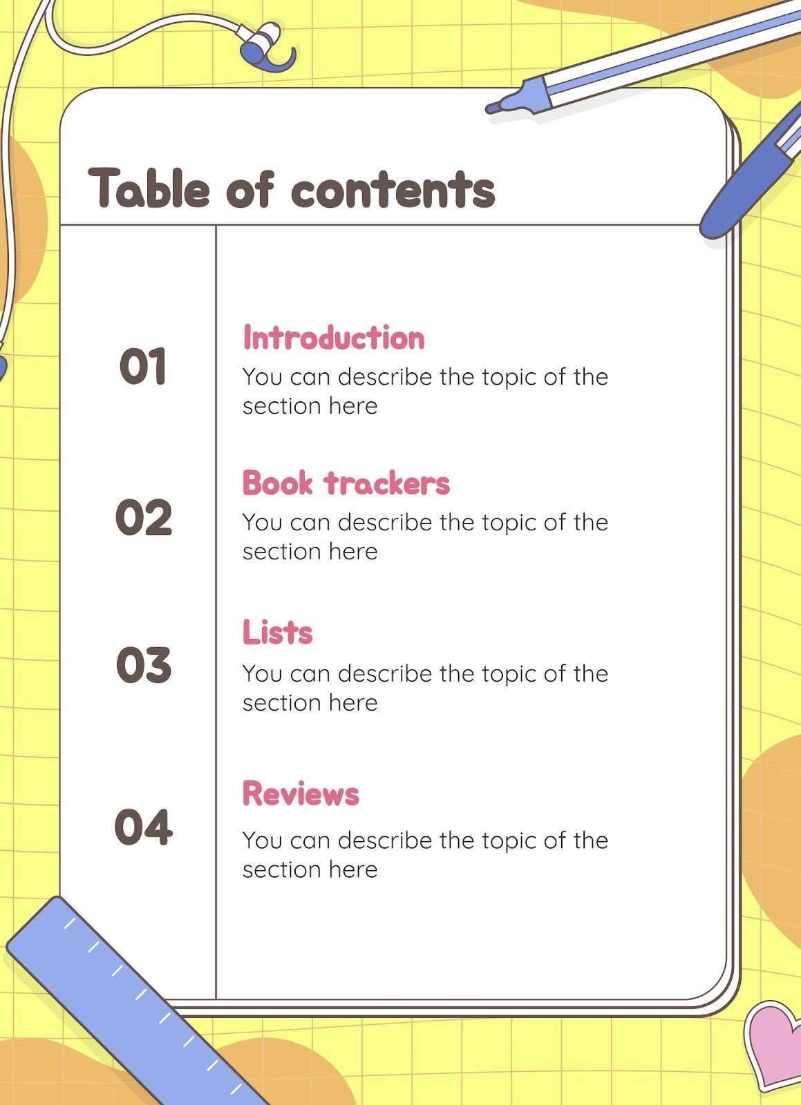 Reading Lists and Bookmarks for Printing Google Slides & PPT