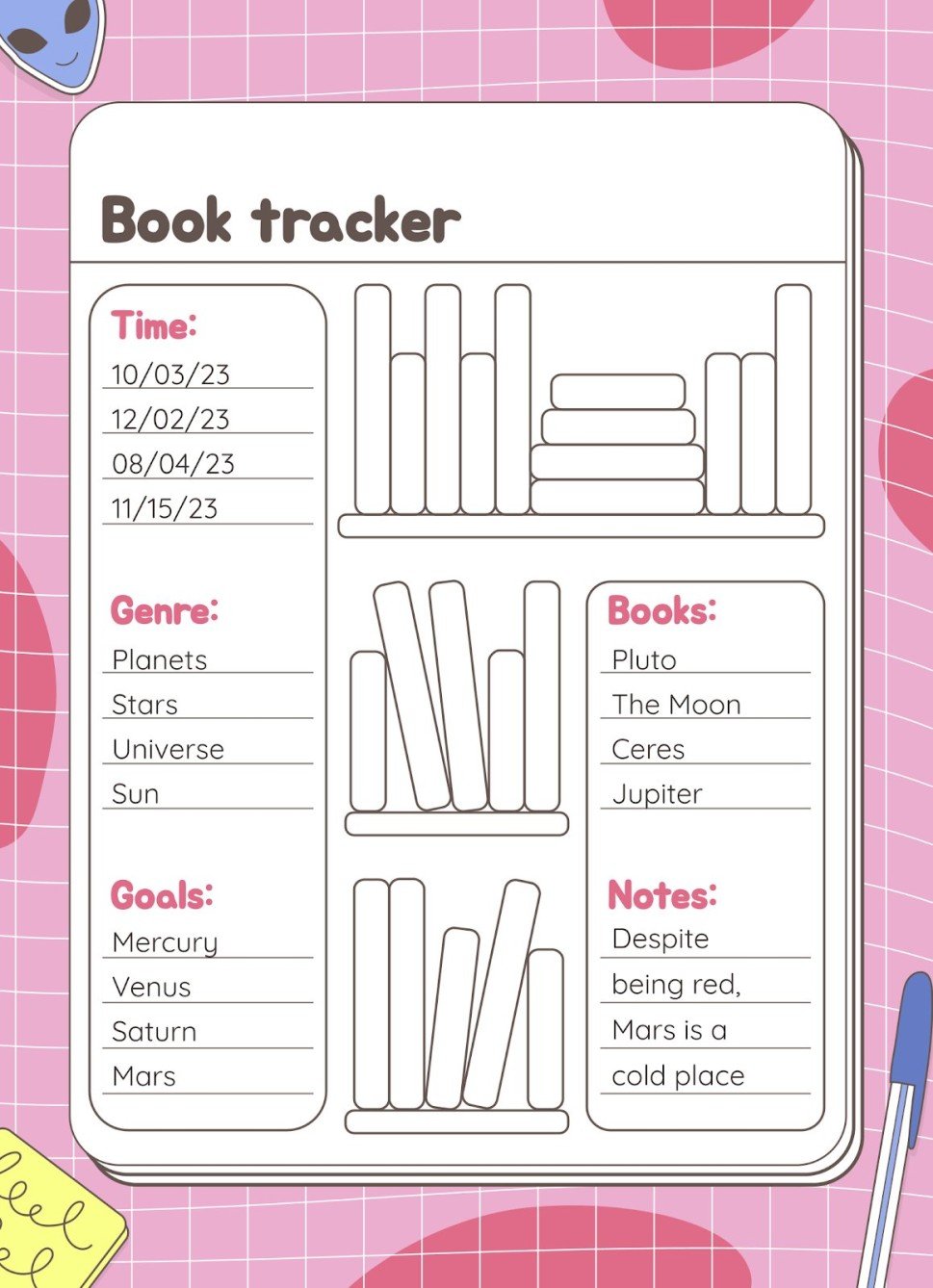 Reading Lists and Bookmarks for Printing Google Slides & PPT