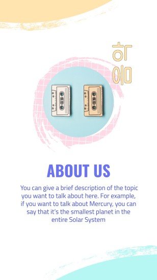 Modelo de apresentação Perfil da gravadora de K-pop