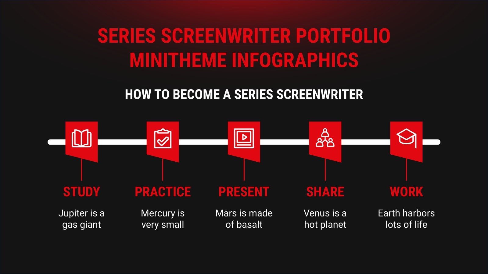 Series Screenwriter Portfolio Minitheme Infographics