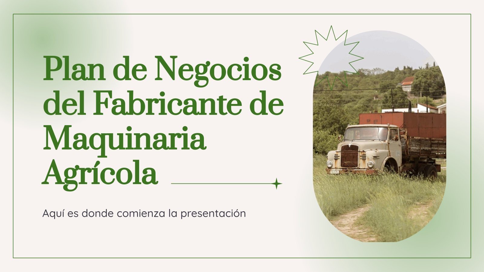 Farm Machinery Manufacturer Business Plan Google Slides