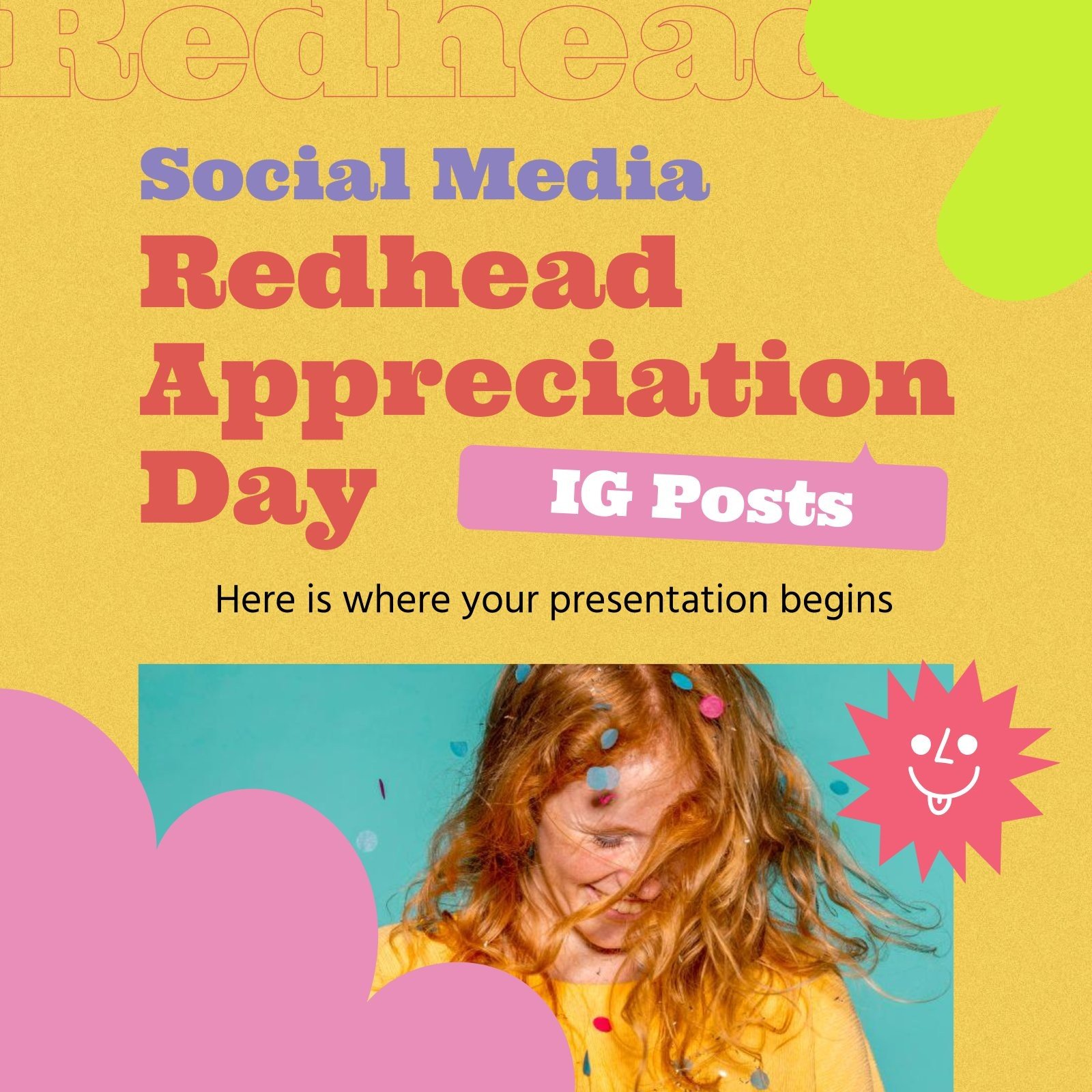 Social Media Redhead Appreciation Day IG Posts Google Slides