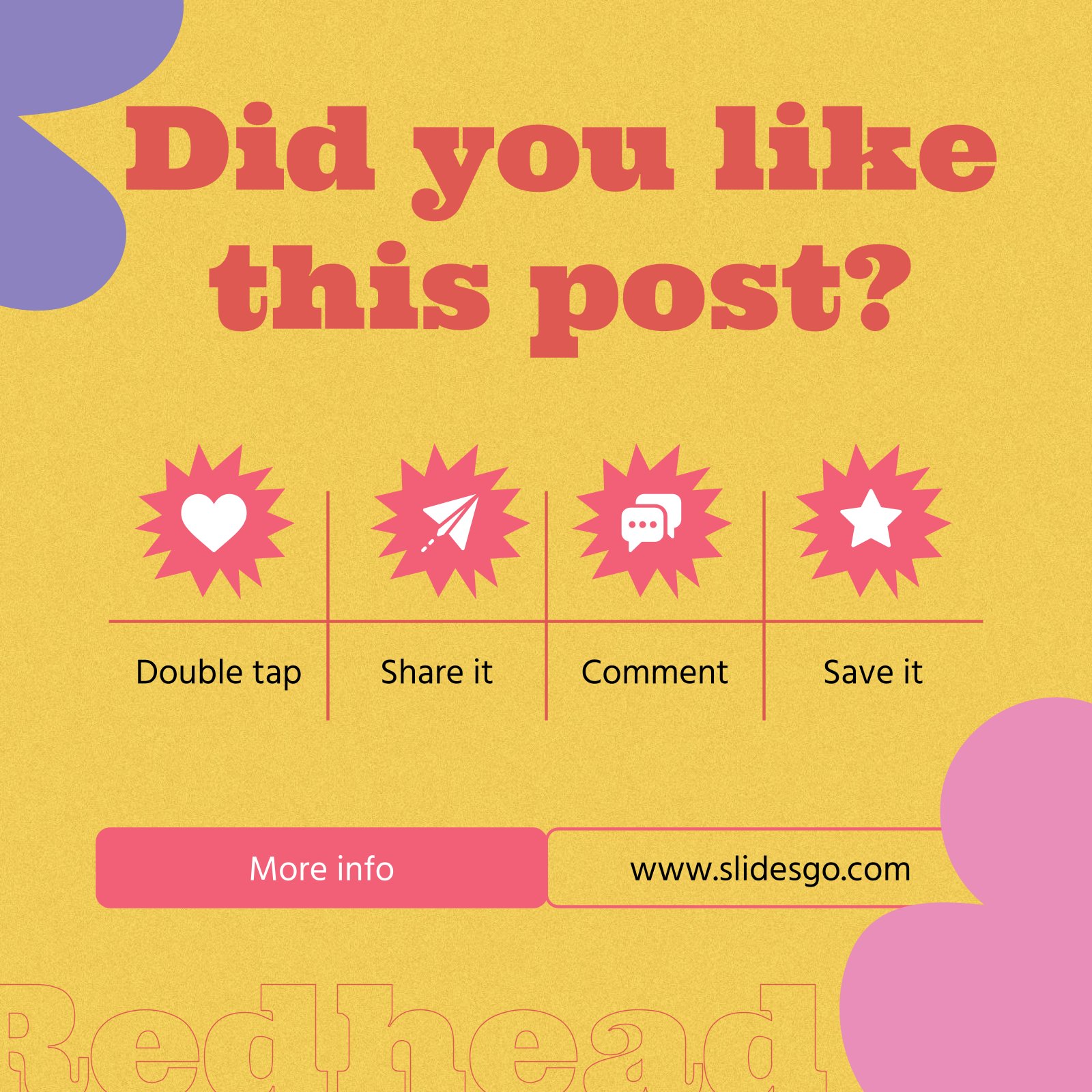 Social Media Redhead Appreciation Day IG Posts Google Slides