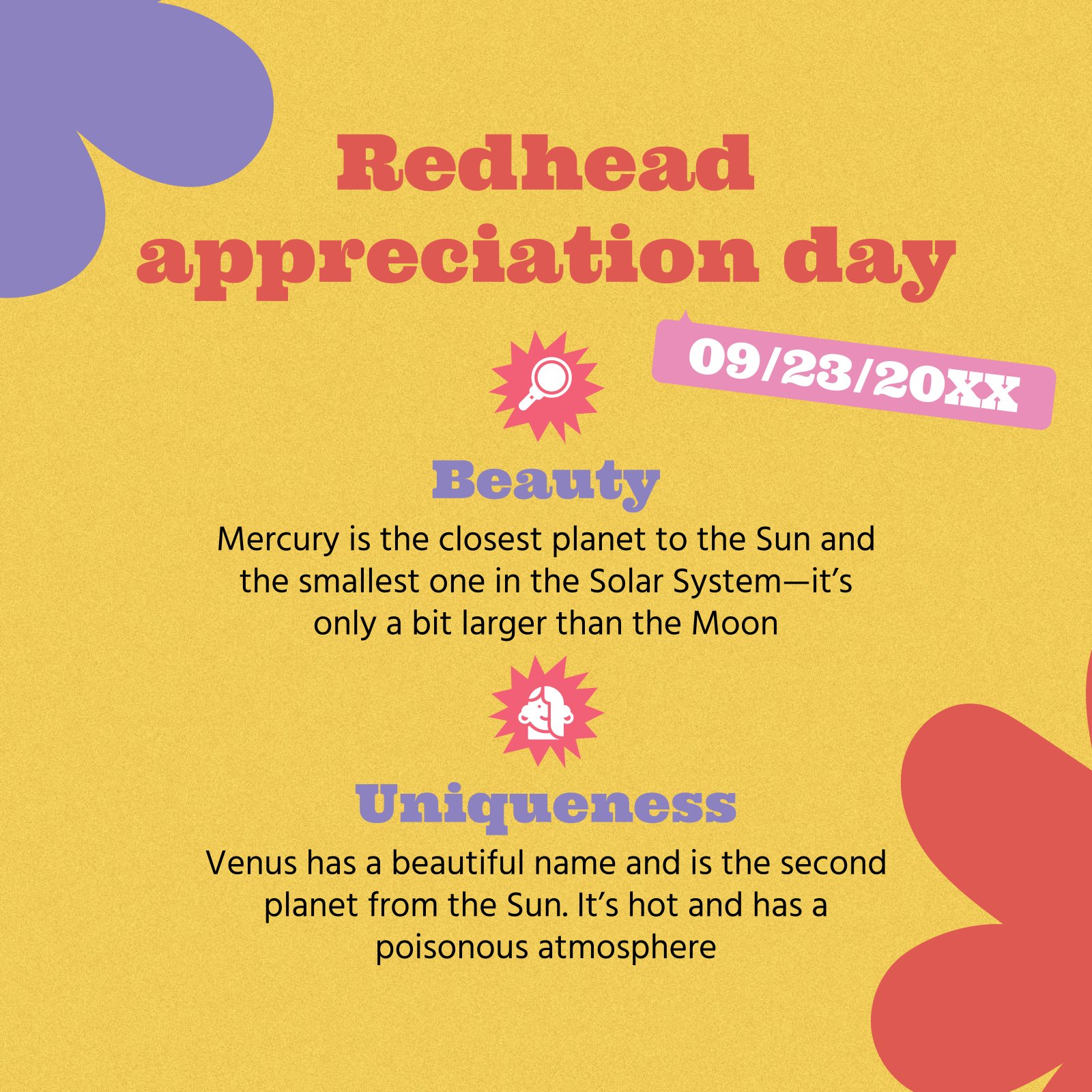 Social Media Redhead Appreciation Day IG Posts Google Slides