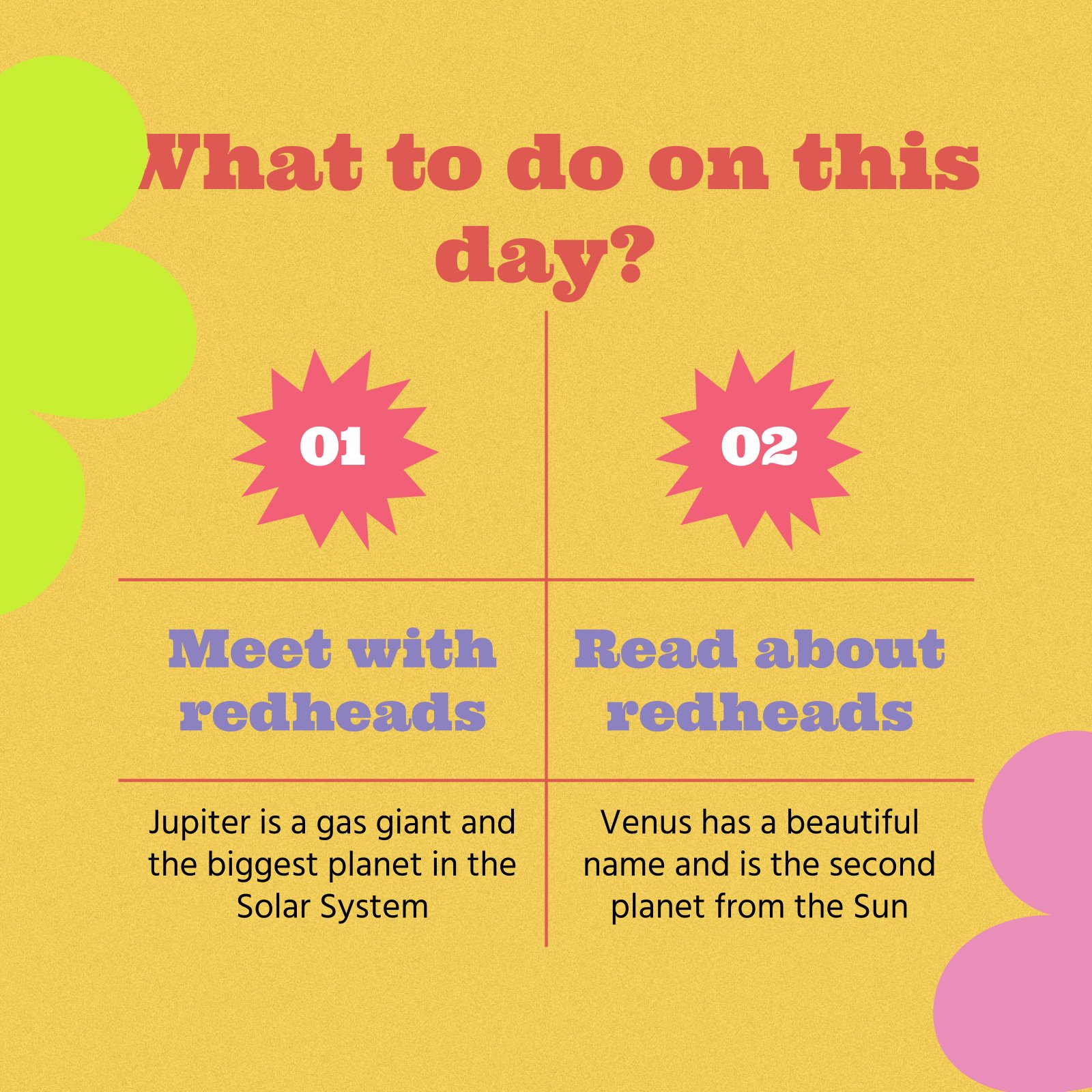 Social Media Redhead Appreciation Day IG Posts Google Slides