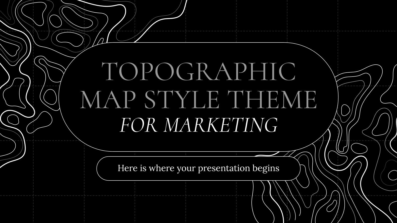 Topographic Map Style Theme for Marketing Google Slides