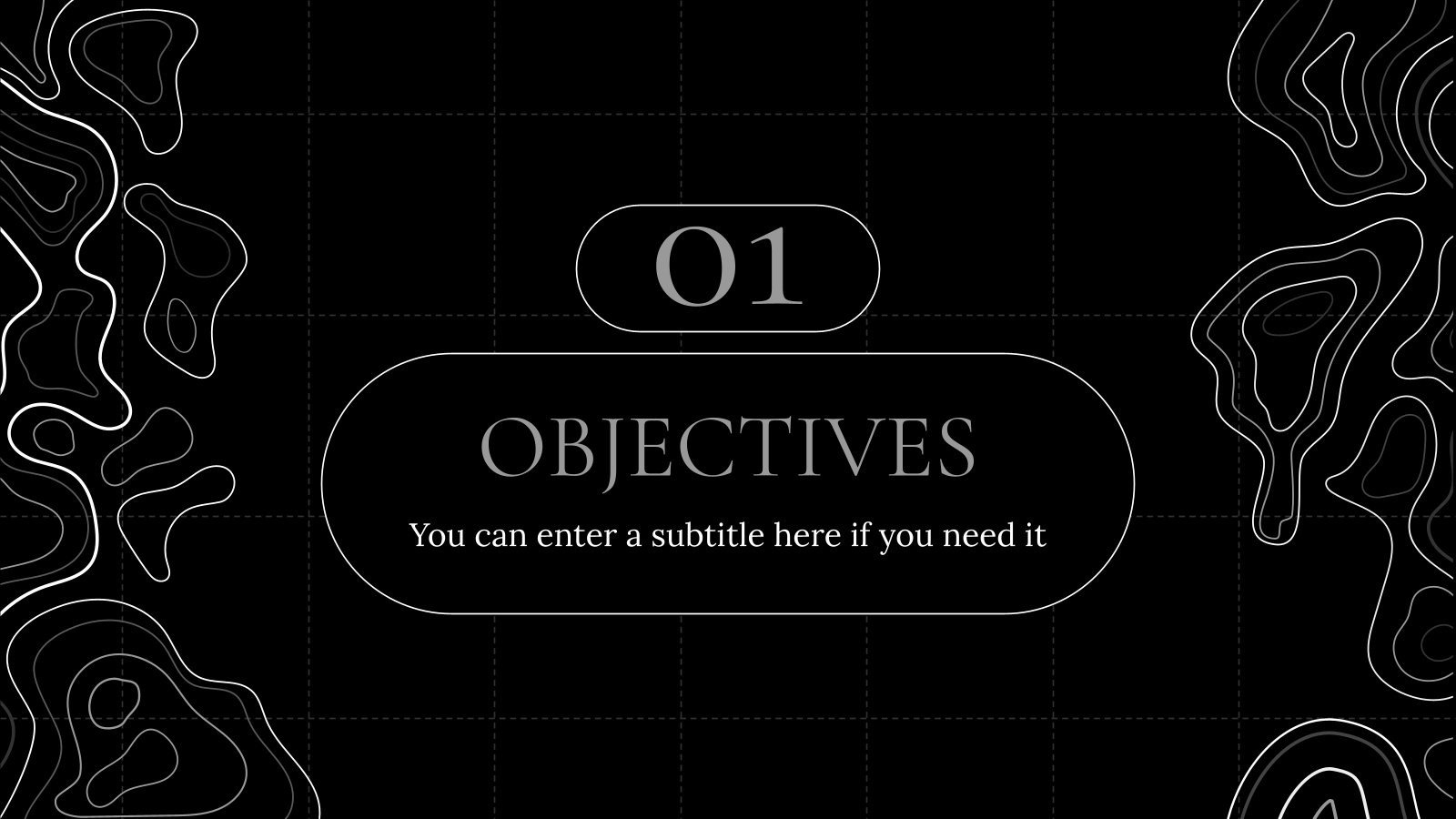 Topographic Map Style Theme for Marketing Google Slides