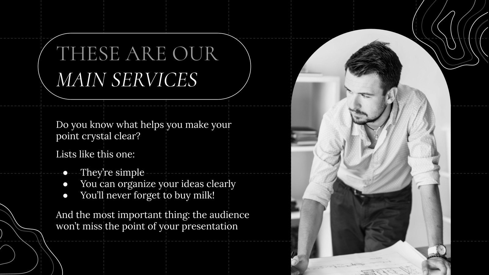 Topographic Map Style Theme for Marketing Google Slides