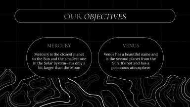 Topographic Map Style Theme for Marketing presentation template 