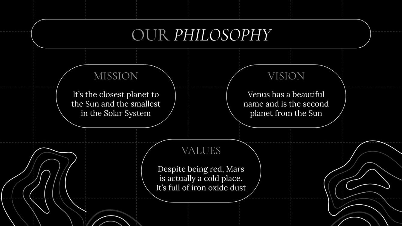Topographic Map Style Theme for Marketing Google Slides