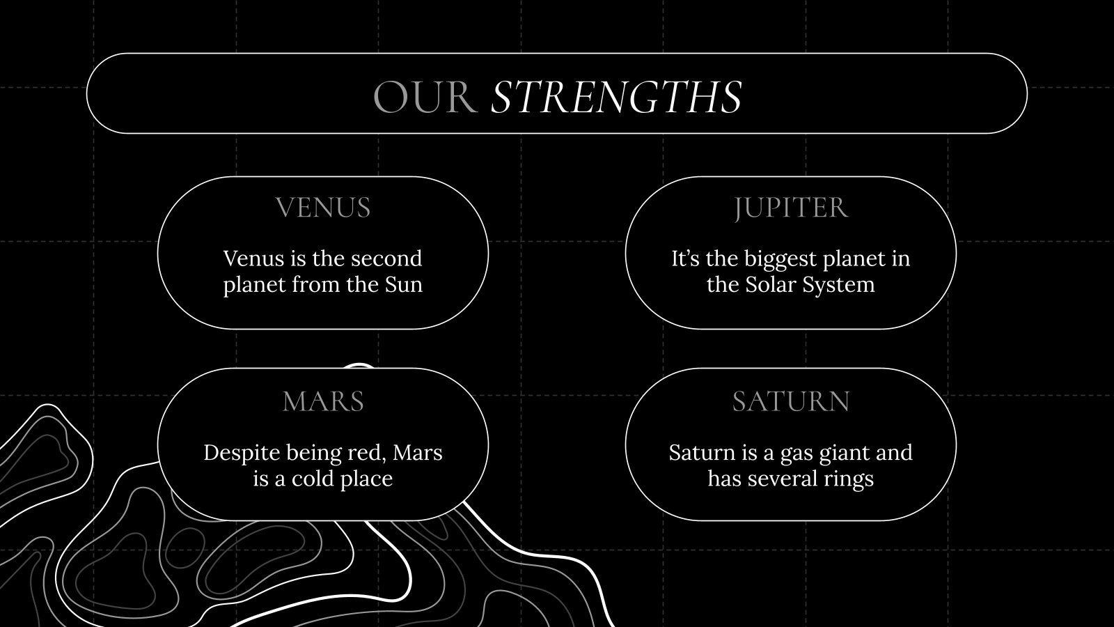 Topographic Map Style Theme for Marketing Google Slides
