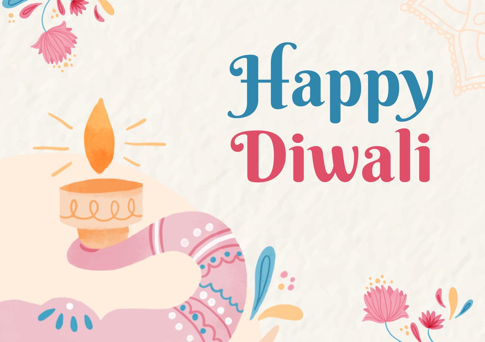 Happy Diwali Printable Cards | Google Slides and PowerPoint