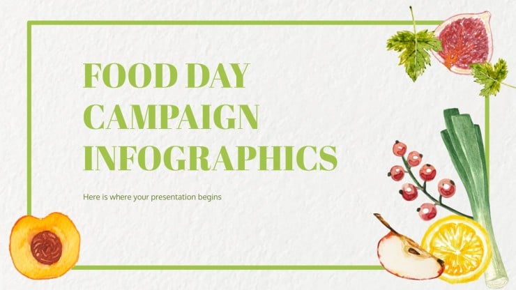 Food Day Campaign Infographics presentation template 