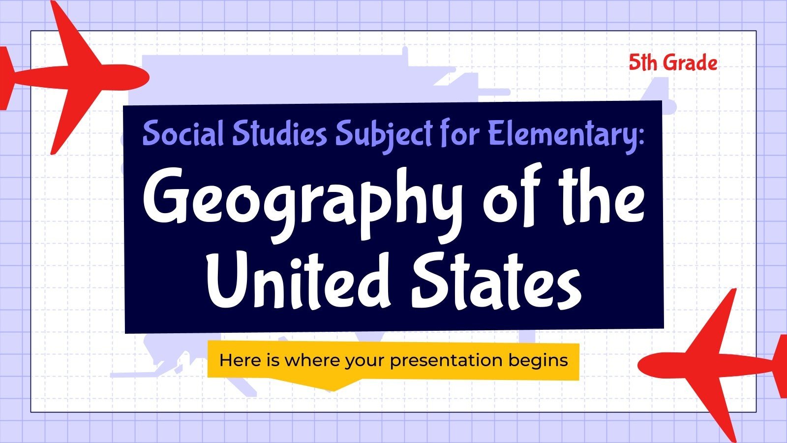 小学 五年级社会研究科目 美国地理 教育ppt模版 懒人ppt