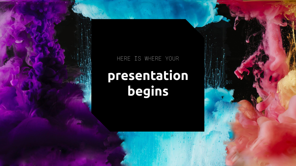 Colorful Ink presentation template 