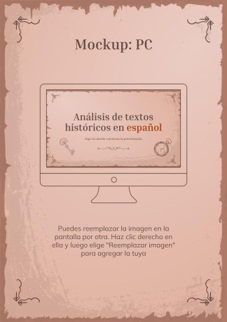 Analysis of Spanish Historical Texts presentation template 