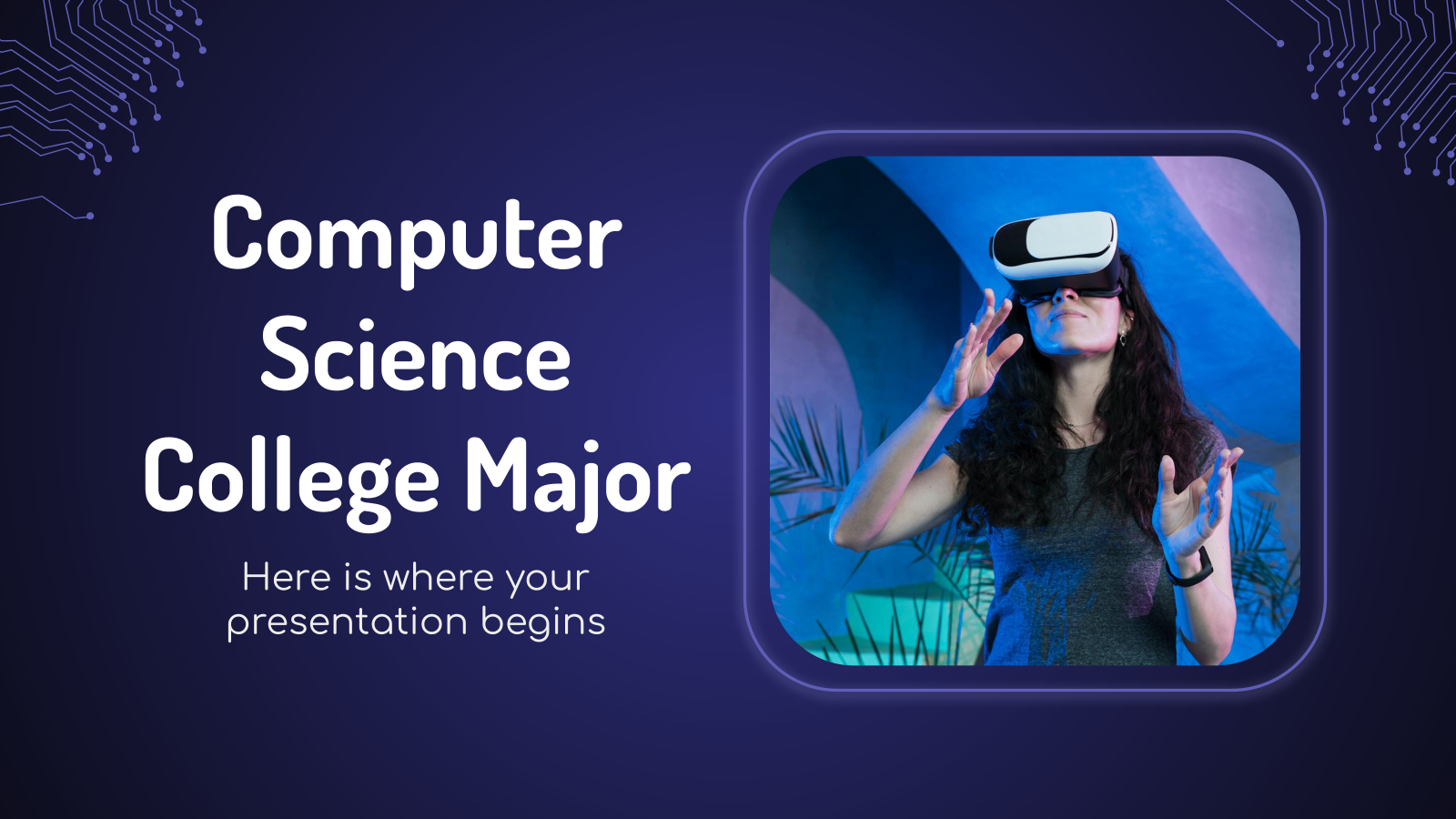 Computer Science College Major presentation template 