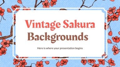 Vintage Sakura Backgrounds presentation template 