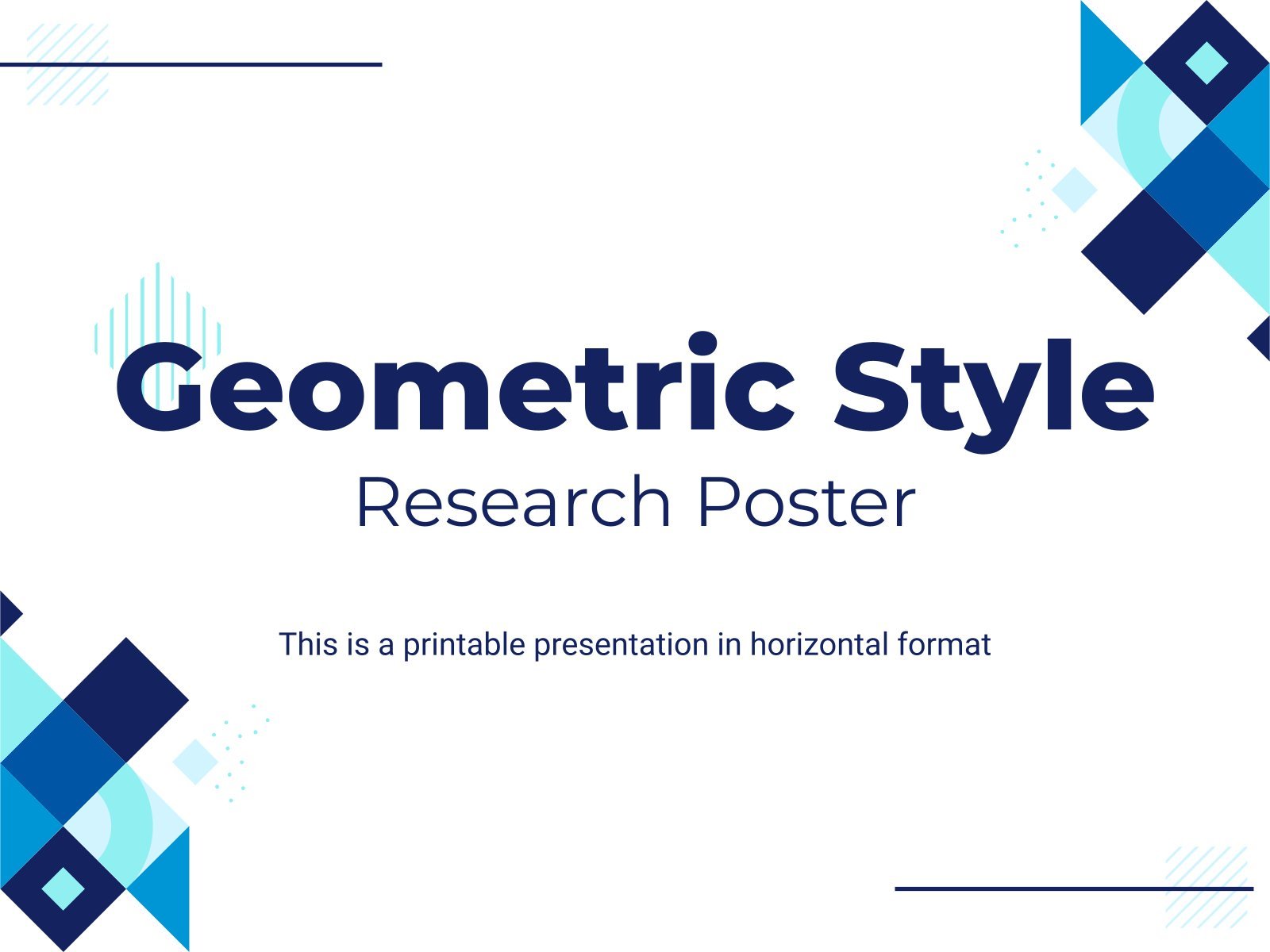 Geometric Style Research Poster presentation template 