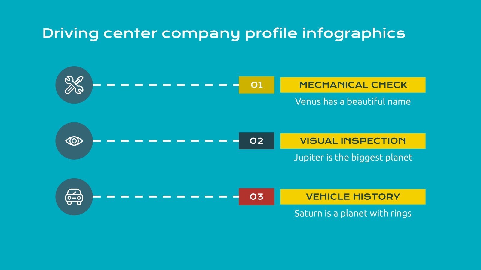 Driving Center Infographics Google Slides & PowerPoint