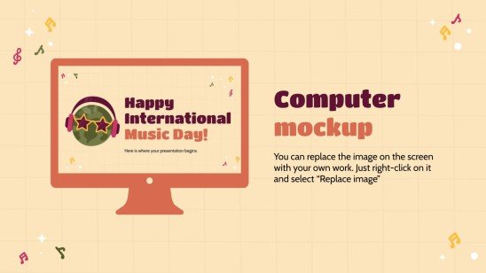 Happy International Music Day! presentation template 