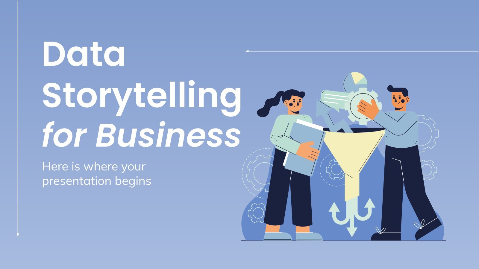 Modelo de apresentação Data storytelling para negócios